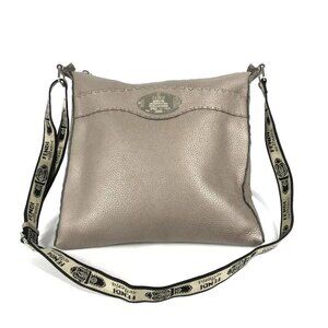 FENDI Selleria Bag Crossbody Shoulder Bag Leather BeigeBased
